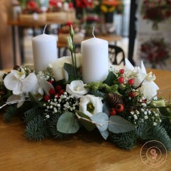 Flambeau centre de table  avec bougies La Ronde des Fleurs