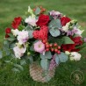 Chérie bouquet d'amour de fleurs rouges La Ronde des Fleurs