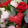 Chérie bouquet d'amour de fleurs rouges La Ronde des Fleurs