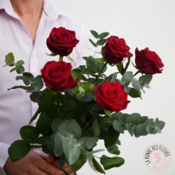 i love you bouquet de 5 roses rouges