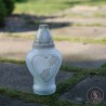 Bougie blanche au coeur