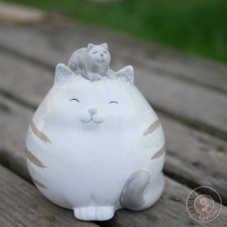 chat et chaton satuette La Ronde des Fleurs