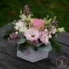 Bonnes fêtes coffret fleuri rose La Ronde des Fleurs