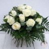 Bouquet de roses blanches avalanche - ronde des fleurs