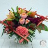Bouquet carré de fleurs oranges - Ronde des fleurs