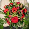 amour chaleureux bouquet de fleurs rouges La Ronde des Fleurs