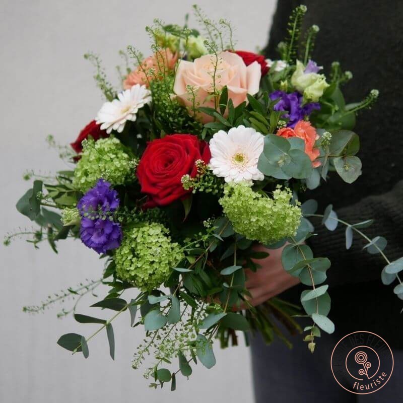 Bouquet coloré de production française. livraison Rennes