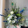 bouquet bleu paon livraison et click and collect rennes interflora