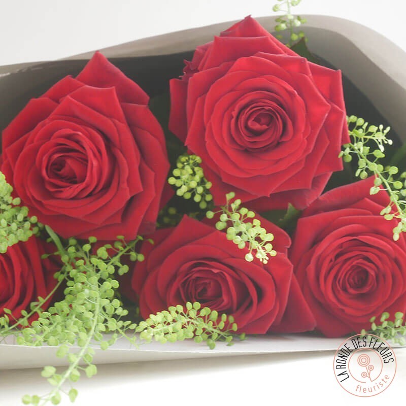 Bouquet de roses rouges - Ronde des fleurs