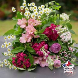 rouge baisers bouquet de saison de fleurs françaises rennes